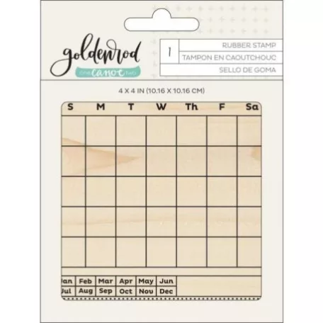 Gumibélyegző , One Canoe Two Goldenrod Block Stamp 4"X4" / Calendar (1 db)