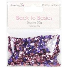   Flitter , Back to Basics / Pretty Petals Sequins - Lila (1 csomag)