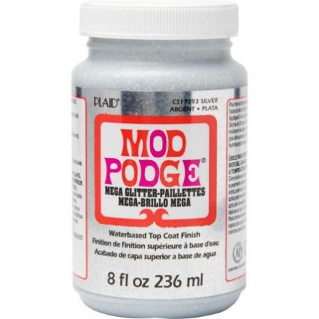 Mod Podge ® Mega Glitter CS17293, Mod Podge / Silver - Intenzív csillogás (236 ml)