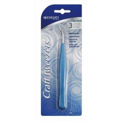   Kézműves csipesz , Craft Tweezers Soft Grip  / Puha markolattal - Kék (1 db)