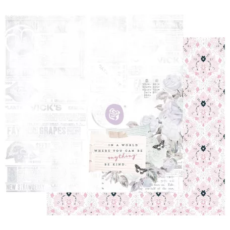 Scrapbook papír 12", Prima Marketing Poetic Rose / Kindness Takes Over  -  (1 ív)