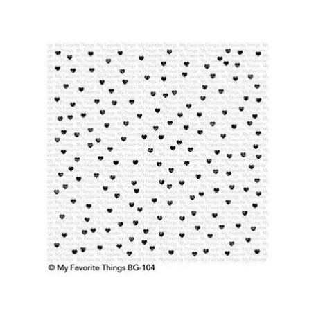 Gumibélyegző BG-104, Clear Stamps / Scattered Hearts Background -  (1 csomag)