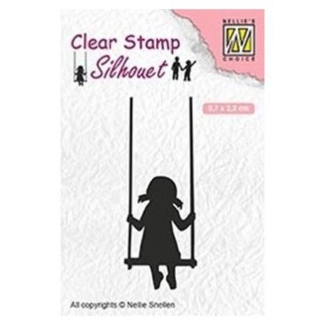 Szilikonbélyegző SIL045, Nellie's Choice Clear Stamp / Swinging -  (1 csomag)