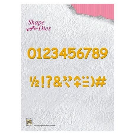 Vágósablon SD038, Nellie's Choice Shape Dies / Numbers & punctuation marks -  (1 db)