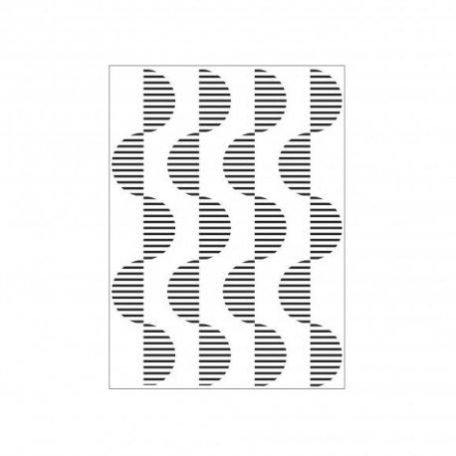 Domborító mappa , Darice Embossing Folder / Horizontal stripe half circle -  (1 db)