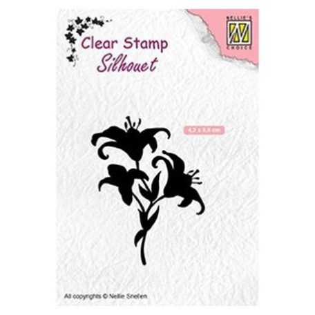 Szilikonbélyegző SIL052, Nellie's Choice Clear Stamp / Lilies -  (1 csomag)