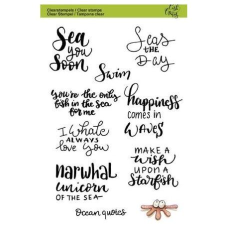 Szilikonbélyegző A6 Ocean quotes (Eng) - Carla Creaties CE Clear Stamps (1 csomag)