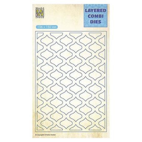 Vágósablon LCDE001, Layered Combi Dies / Eastern oval Layer A -  (1 db)