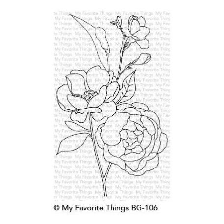 Gumibélyegző BG-106, Clear Stamps / Fresh-Cut Flowers Background Stamp -  (1 csomag)