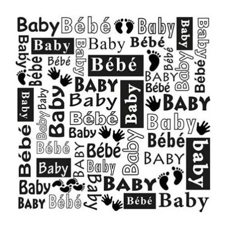 Domborító mappa MLTXT004, Text Embossing Folders / Baby -  (1 db)