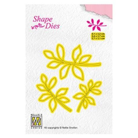 Vágósablon SD164, Nellie's Dies / 3x leaf-4 -  (1 csomag)