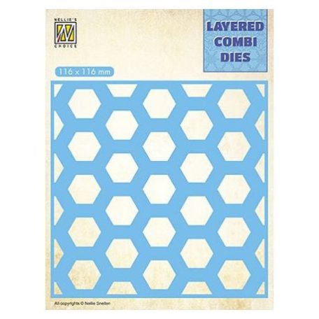 Vágósablon LCDH002, Layered Combi Dies / Square Honeycomb Layer B -  (1 db)