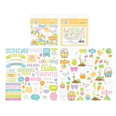   Papírmotívum / Kivágat , Doodlebug Design Hoppy Easter / Odds & Ends  -  (104 db)