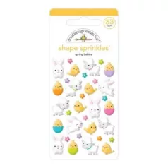   Pufi Matrica , Doodlebug Design Hoppy Easter / Spring Babies Shape Sprinkles  (1 csomag)