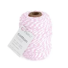 Pamut Zsineg Twist rose/white Vivant Cord Cotton (50m)
