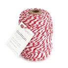 Pamut Zsineg Twist red/white Vivant Cord Cotton (50m)