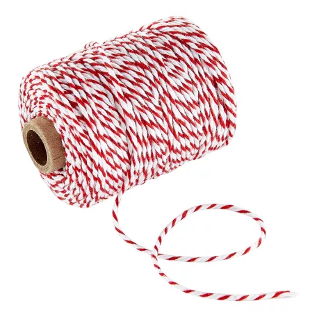 Pamut Zsineg Twist red/white Vivant Cord Cotton (50m)