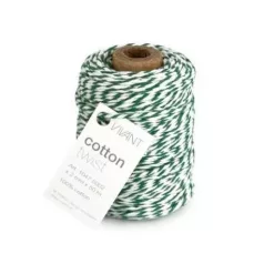   Pamut Zsineg 2mm / 50m, Vivant Cord Cotton / Twist dark green / white -  (1 db)