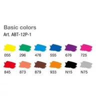   Ecsetfilc - Kéthegyű filctoll készlet , Tombow ABT Dual Brush Pen / Primary -  (12 db)