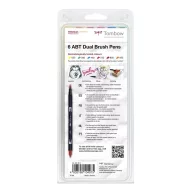   Tombow ABT Dual Brush Pen Kéthegyű filctoll készlet - Dermatologically (6 db)