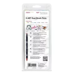   Tombow ABT Dual Brush Pen Kéthegyű filctoll - Pastel colours (6 db)