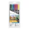 Ecsetfilc - Kéthegyű filctoll készlet , Primary / Tombow ABT Dual Brush Pen  -  (6 db)