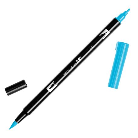 Tombow ABT Dual Brush Pen Kéthegyű filctoll - ABT-443 - turquoise  bulk (1 db)