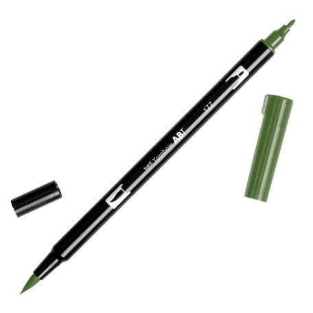 Tombow ABT Dual Brush Pen Kéthegyű filctoll - ABT-177 - dark jade (1 db)