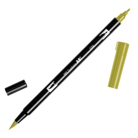 Tombow ABT Dual Brush Pen Kéthegyű filctoll - ABT-076 - green ochre (1 db)