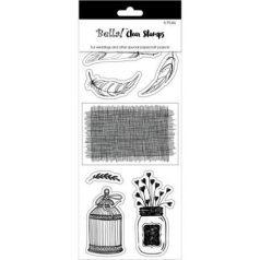  Szilikonbélyegző , Bella! Wedding Clear Stamps / Raw & Rustic (1 csomag)