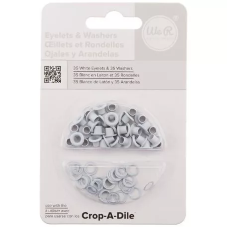 We R Makers Szegecs alátéttel fehér Eyelet and Washer (1 csomag)