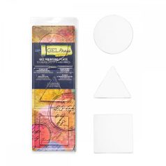   Gel Press géllemez - Gel Printing Plate - Petites Set A - Circle Square Triangle (1 db)