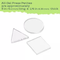   Gel Press géllemez - Gel Printing Plate - Petites Set A - Circle Square Triangle (1 db)