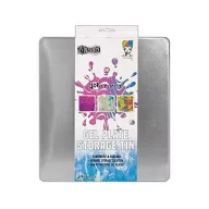   Tároló , Plate storage tin / impressables squares in squares 7" -  (1 db)