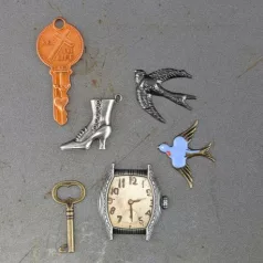   Díszítőelem , Prima Marketing Metals / Metal trinkets remembrance  -  (6 db)