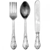   Díszítőelem , Tim Holtz Idea-ology / Adornments silverware -  (9 db)