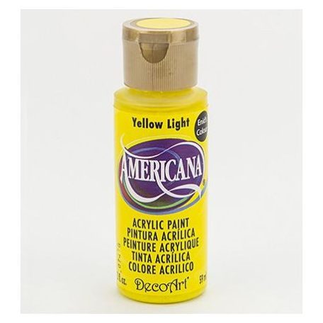 Akrilfesték matt 59ml - Yellow Light - DecoArt Americana® Acrylics (1 db)