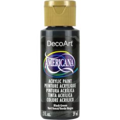   Akrilfesték matt 59ml - Black Green - DecoArt Americana® Acrylics (1 db)