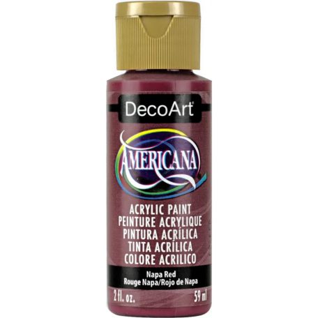 Akrilfesték matt 59ml - Napa Red - DecoArt Americana® Acrylics (1 db)