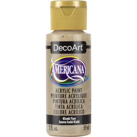 Akrilfesték matt 59ml - Khaki Tan - DecoArt Americana® Acrylics (1 db)