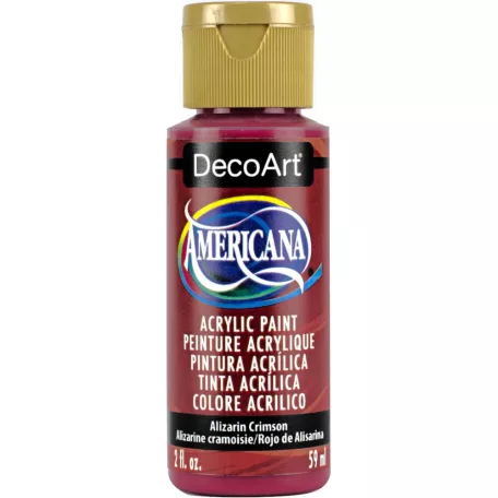 Akrilfesték matt 59ml - Alizarin Crimson - DecoArt Americana® Acrylics (1 db)