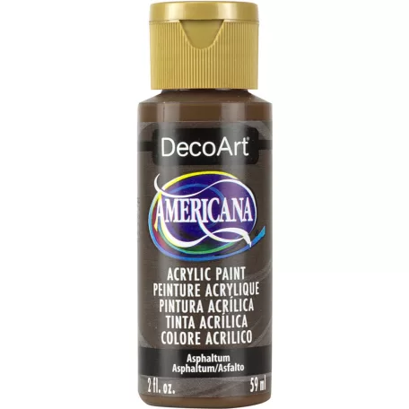 Akrilfesték matt 59ml - Asphaltum - DecoArt Americana® Acrylics (1 db)