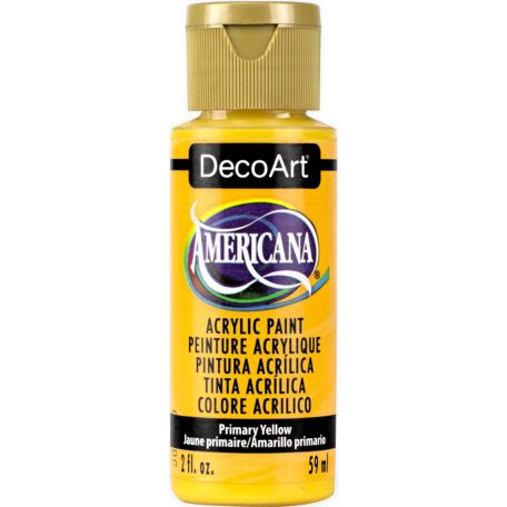 Akrilfesték matt 59ml - Primary Yellow - DecoArt Americana® Acrylics (1 db)