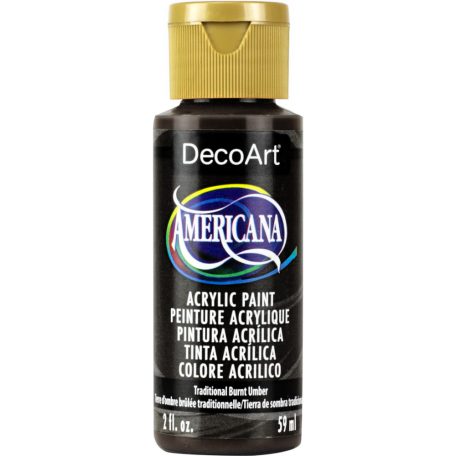 Akrilfesték matt 59ml - Traditional Burnt Umber - DecoArt Americana® Acrylics (1 db)