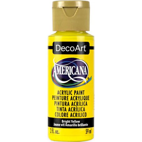 Akrilfesték matt 59ml - Bright Yellow - DecoArt Americana® Acrylics (1 db)