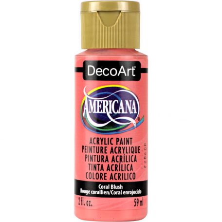 Akrilfesték matt 59ml - Coral Blush - DecoArt Americana® Acrylics (1 db)