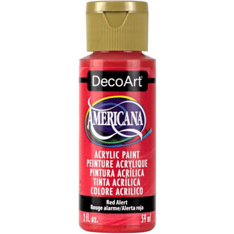 Akrilfesték matt 59ml - Red Alert - DecoArt Americana® Acrylics (1 db)