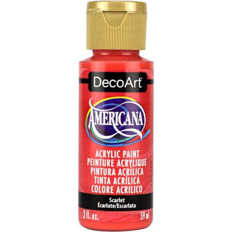 Akrilfesték matt 59ml - Scarlet - DecoArt Americana® Acrylics (1 db)