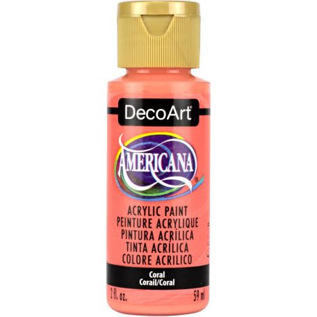 Akrilfesték matt 59ml - Coral - DecoArt Americana® Acrylics (1 db)