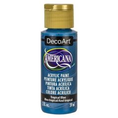   Akrilfesték matt 59ml - Tropical Blue - DecoArt Americana® Acrylics (1 db)